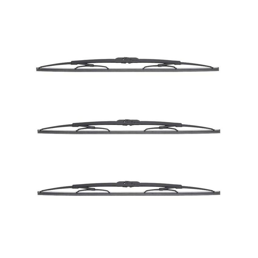 Audi SAAB Windshield Wiper Blade Set - Front and Rear - Bosch MicroEdge 4178439KIT